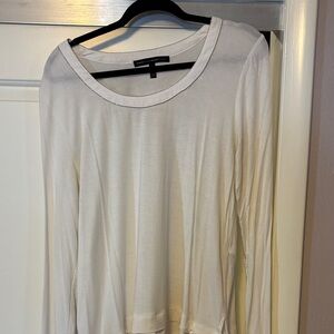 White House Black Market Cream Long Sleeve Top